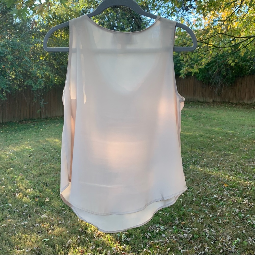 Vintage Impressions of California Sleeveless Camisole Tank w/ White Lace Detail - Picture 8 of 13
